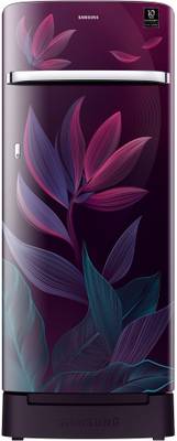 SAMSUNG 225 L Direct Cool Single Door 5 Star Refrigerator with Base Drawer  (Paradise Purple, RR23A2H3W9R/HL)