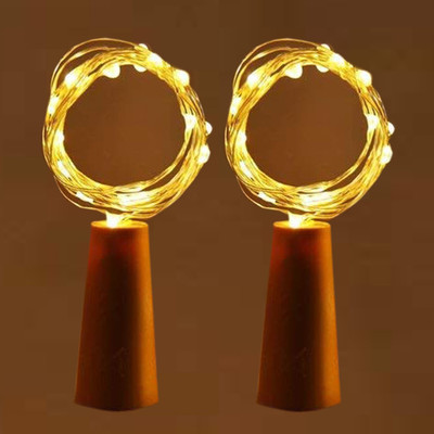 carryitout 20 LEDs 1.98 m Yellow Steady Bulb Rice Lights(Pack of 2)