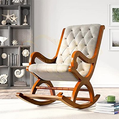 classic wood & craft CLASSIC WOOD & CRAFT Rocking Chair in Sheesham Wood with Rosewood Polish and Glossy Finish Rocking Chair/Resting Chair Solid Wood 1 Seater Rocking Chairs(Finish Color - Brown, Pre-assembled)