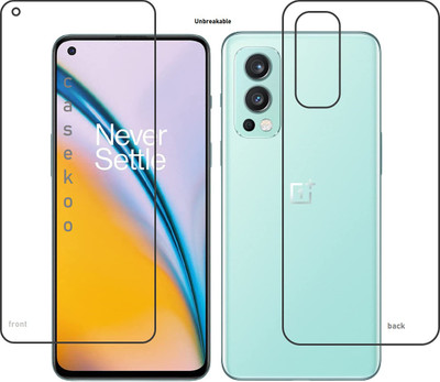 CASEKOO Front and Back Screen Guard for OnePlus Nord 2 5G(Pack of 1)