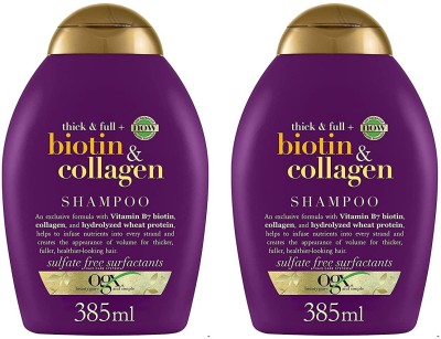 ogx Thick & Full Biotin & Collagen hair Shampoo Men & Women 385*2ml(770 ml)