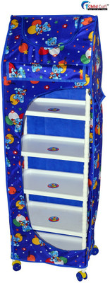 Childcraft 6 Shelves Collapsible Wardrobe Plastic Collapsible Shoe Stand(Blue, 6 Shelves, DIY(Do-It-Yourself))