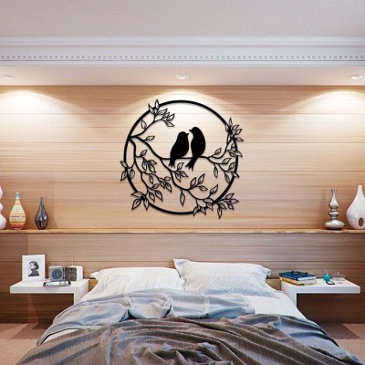 TrendyHouse Wooden Cutting Design Wall art for Living room,Bedroom(Black) Design 194(Black)