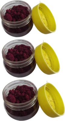 Smark S mark Special Thalamboo Dark Kumkum (Marron Kumkum- 3pcz) 15GM Tins Powder(Maroon)