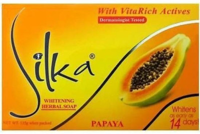 Silka Soap SILKA Papaya Skin Whitening Herbal Soap Philippines(135 g)