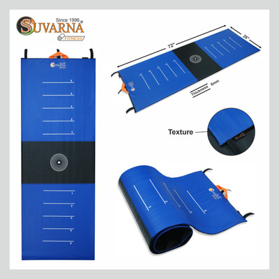 SUVARNA NEW ASANA Blue, Black 10 mm Exercise & Gym Mat