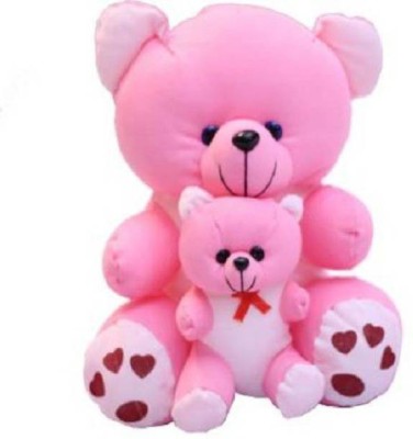 kartiktoys Original Mother Teddy Premium Quality,Non-Toxic Super Soft Plush Stuff Toys for kids - 30 cm (Pink) - 30 cm (Pink)  - 30 cm(Pink)