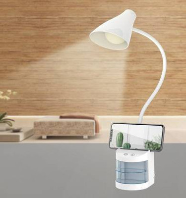 AKR Desk lamp LED Touch On Off Switch Student Study Reading Dimmer Rechargeable Led Table Lamps Eye Protection Lamp+(Pen + Mobile + Drawer + Night Light)+ 2200mAh Rechargeable Battery Study Lamp (45 cm, White) Study Lamp(45 cm, White)