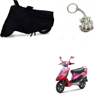 RPSENTTERPR Two Wheeler Cover for TVS(Scooty Pep+, Black)