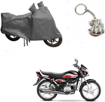 RPSENTTERPR Two Wheeler Cover for Hero(CD deluxe, Grey)