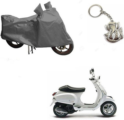 RPSENTTERPR Two Wheeler Cover for Piaggio(Piaggio Vespa, Grey)