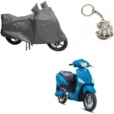 RPSENTTERPR Two Wheeler Cover for Hero(Electric Optima, Grey)