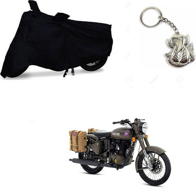 RPSENTTERPR Two Wheeler Cover for Royal Enfield(Classic 500, Black)