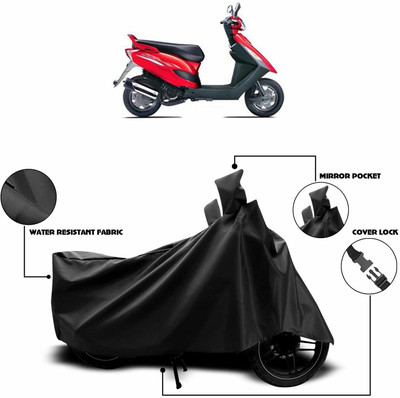 KEDIT Waterproof Two Wheeler Cover for Bajaj(Kristal, Black)