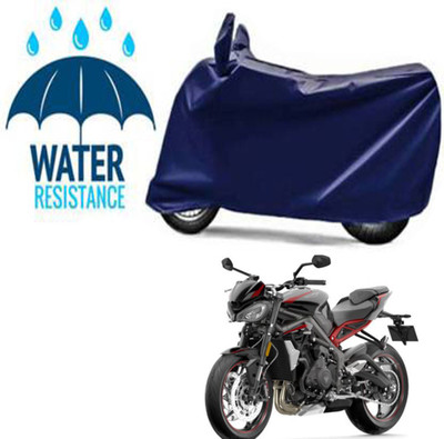 RONISH Waterproof Two Wheeler Cover for Triumph(Street Triple, Blue)