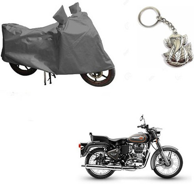 RPSENTTERPR Two Wheeler Cover for Royal Enfield(Bullet 500, Grey)