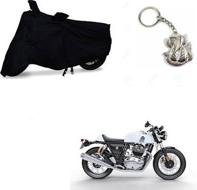RPSENTTERPR Two Wheeler Cover for Royal Enfield(Continental GT, Black)