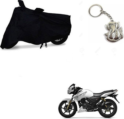 RPSENTTERPR Two Wheeler Cover for TVS(Apache RTR 180, Black)
