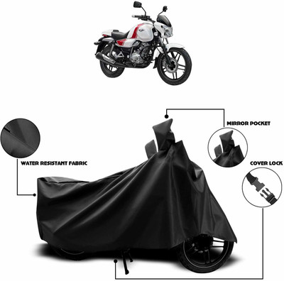 KEDIT Waterproof Two Wheeler Cover for Bajaj(V12, Black)