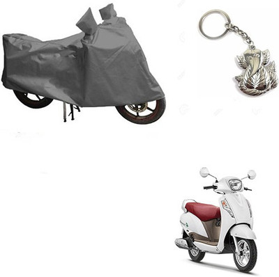 RPSENTTERPR Two Wheeler Cover for Suzuki(Access, Grey)