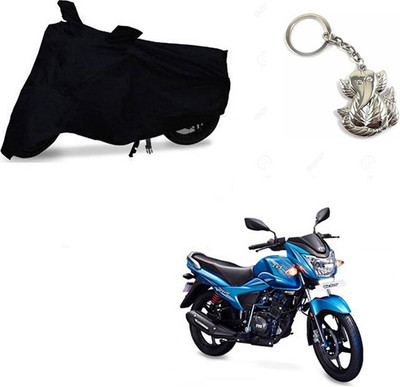 RPSENTTERPR Two Wheeler Cover for TVS(Victor New, Black)