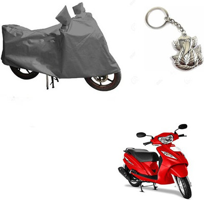 RPSENTTERPR Two Wheeler Cover for TVS(Wego, Grey)