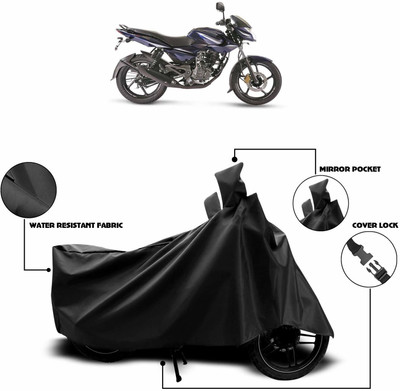 KEDIT Waterproof Two Wheeler Cover for Bajaj(Pulsar 135 LS DTS-i, Black)