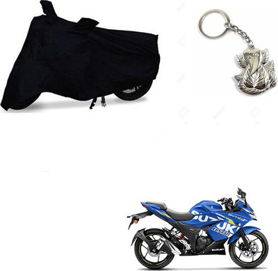 RPSENTTERPR Two Wheeler Cover for Suzuki(Gixxer SF, Black)