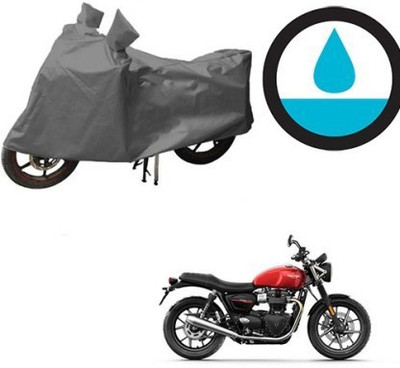 Exciting collections Waterproof Two Wheeler Cover for Triumph(Twin spark, Grey)