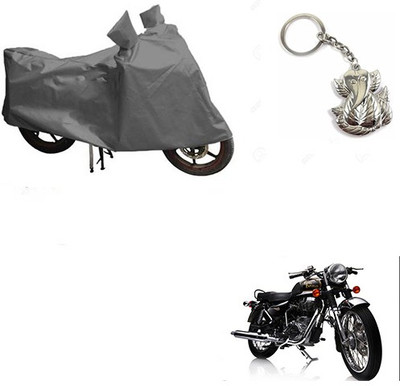RPSENTTERPR Two Wheeler Cover for Royal Enfield(Electra Delux, Grey)