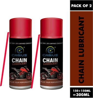 CABIUS Chain Lube Spray Cleaner All Purpose Cable Lubricant Oil for Bike Set Of 2 Bike chain lube and cleaner Chain Oil(300 ml)