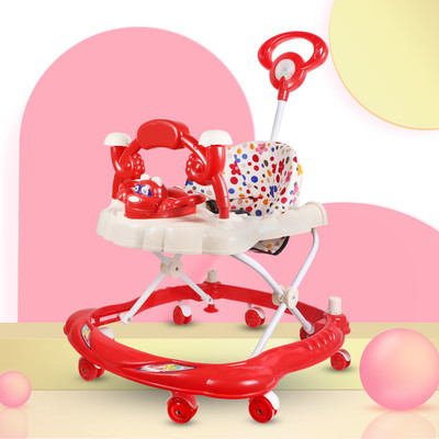 DUGGY Musical 2-in-1 Walker With Parent Rod(Red)