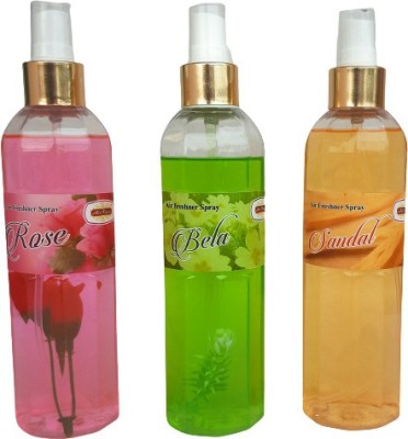 Air Flow Jasmine, Sandal, Rose Spray(3 x 83.33 ml)