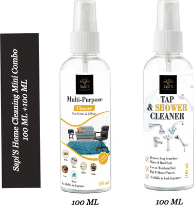 SAPI'S Home & Office Cleaning Combo Pack, 100 ML Multipurpose Cleaner & 100 ML Tap Cleaner for Budget Home and Office Cleaning Combo Pack of 2(100 g)
