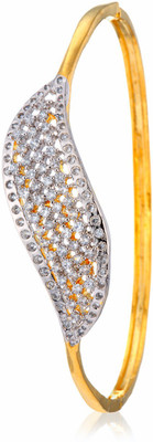 72% OFF on alysa Brass, Silver Cubic Zirconia Rhodium, Gold-plated Bracelet