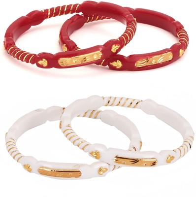 TANVI J Plastic Gold-plated Shakha Pola(Pack of 4)