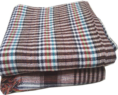 Flamant Checkered Single Throw for  Mild Winter(Poly Cotton, Multicolor)