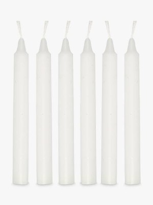 Udipayan White Stick Candles, White spell Candles, White Household Candles, white Taper Candles (Pack of 10 Pcs) (5Inch, 14CM) Candle (White 10Pcs) Candle(White, Red, Green, Black, Pink, Pack of 1)