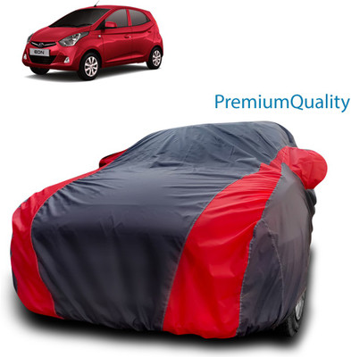 MoTRoX Car Cover For Hyundai Eon (With Mirror Pockets)(Red, Blue)