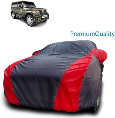 MoTRoX Car Cover For Mahindra Bolero (With Mirror Pockets)(Red, Blue)