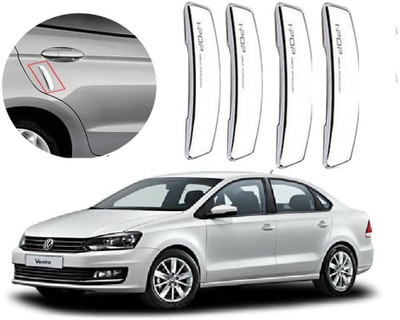 I Pop Plastic Car Door Guard(White, Pack of Pack of 4, Mahindra, Vento)