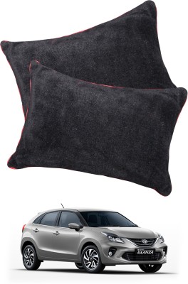 GOSHIV-car and bike accessories Black Fabric Car Pillow Cushion for Toyota(Rectangular, Pack of 2)