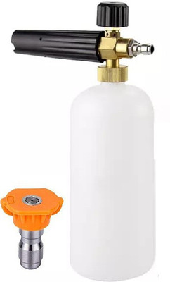 HU CREATIONS High Pressure Car Wash Jet Gun With Snow Adjustable Foam Lance Generator 1L Cannon For Pressure Washer Machine Washing With Steel Quick Connect High Pressure Spray Tip Pressure Washer HU CREATIONS High Pressure Car Wash Jet Gun With Snow Adjustable Foam Lance Generator 1L Cannon For Pressure Washer Machine Washing With Steel Quick Connect High Pressure Spray Tip Pressure Washer