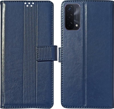 MAXSHAD Flip Cover for Oppo A74 5G, Oppo A74 5G Flip Cover, Oppo A74 5G Wallet Cover(Blue, Magnetic Case)