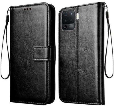 Slugabed Flip Cover for Oppo F19 Pro(Black, Cases with Holder, Pack of: 1)