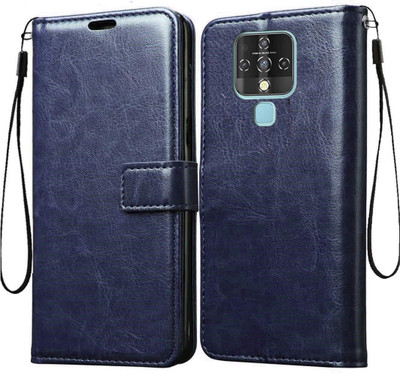 Slugabed Flip Cover for Tecno Camon 16(Blue, Cases with Holder, Pack of: 1)
