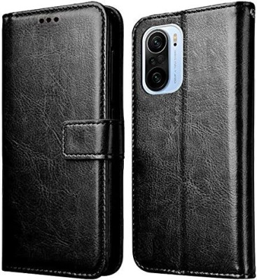 Evett Flip Cover for Mi 11X Pro 5G Leather Wallet Card Holder Case(Black, Dual Protection, Pack of: 1)