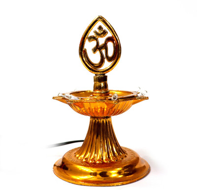 BLUEWELL Single Layer 7 L.E.D. Electric Diya Lamp Plastic Table Diya(Height: 6 inch)