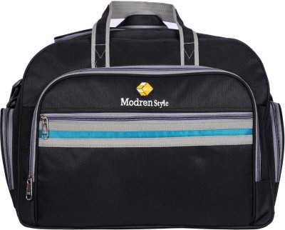 Modern Style (Expandable) 55 Liters Polyester Water Resistent Heavy Duty Luggage | Travel Bag | Travelling Bag | for Men's & Women's(Black) Duffel Without Wheels