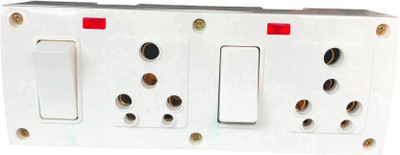 OsmiumPro Heavy Duty PVC Extension Board (2 in 1 15A & 5A)(2 Sockets,2 Switches,Indicator) 7 Meter Wire 6 A Three Pin Socket